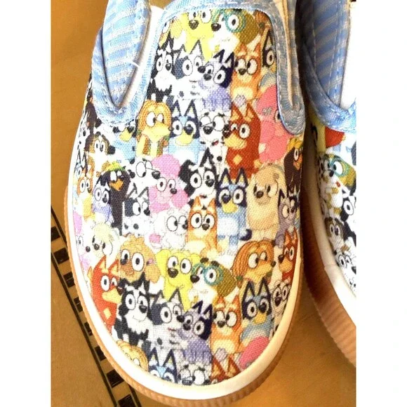 Sneakers Tennis Shoes Disney Bluey & Bingo Slip On Unisex Boy Girl Size 12 NEW - Picture 4 of 7